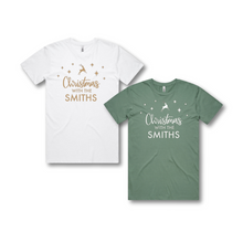 Load image into Gallery viewer, Personalised Men&#39;s Christmas T-Shirts Christmas With The Family
