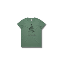 Load image into Gallery viewer, Personalised Women&#39;s Christmas T-Shirts Ribbon Tree
