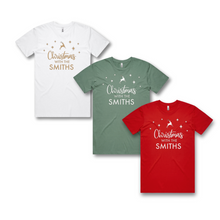 Load image into Gallery viewer, Personalised Men&#39;s Christmas T-Shirts Christmas With The Family
