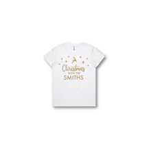 Load image into Gallery viewer, Personalised Kids Christmas T-Shirts Christmas with The Family
