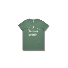 Load image into Gallery viewer, Personalised Women&#39;s Christmas T-Shirts Christmas With The Family
