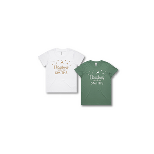 Personalised Kids Christmas T-Shirts Christmas with The Family