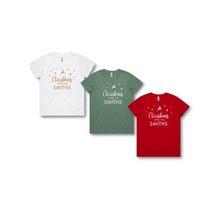 Load image into Gallery viewer, Personalised Kids Christmas T-Shirts Christmas with The Family
