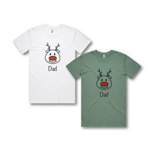 Load image into Gallery viewer, Personalised Men&#39;s Christmas T-Shirts Rudolph
