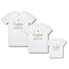 Load image into Gallery viewer, Personalised Kids Christmas T-Shirts Christmas with The Family
