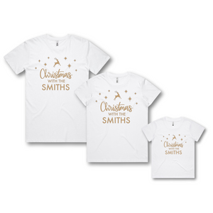 Personalised Kids Christmas T-Shirts Christmas with The Family