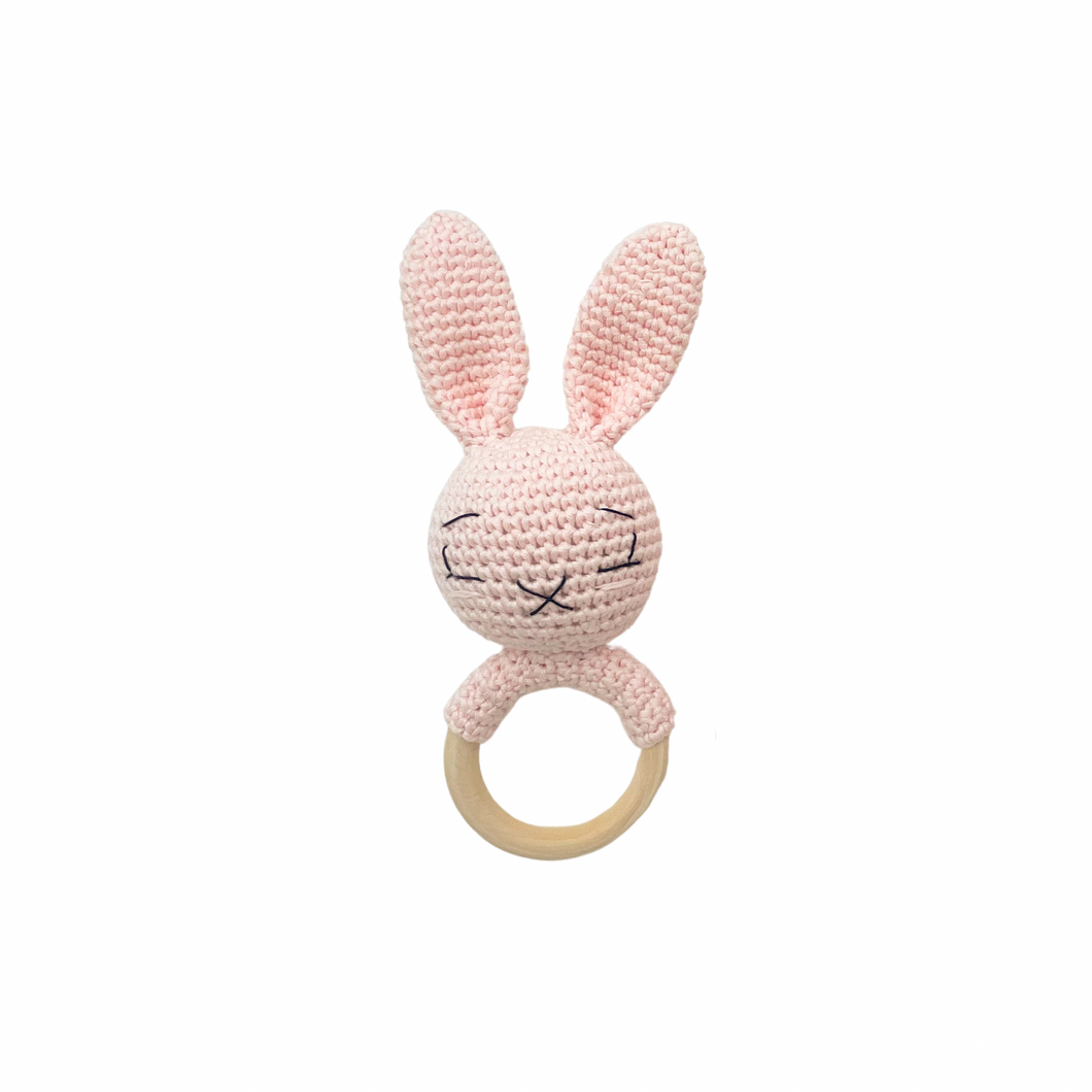 Parker Rabbit Rattle Pink