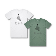 Load image into Gallery viewer, Personalised Men&#39;s Christmas T-Shirts Ribbon Tree
