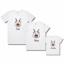 Load image into Gallery viewer, Personalised Women&#39;s Christmas T-Shirts Rudolph
