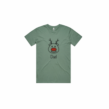 Load image into Gallery viewer, Personalised Men&#39;s Christmas T-Shirts Rudolph
