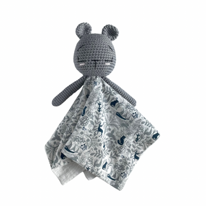 Evie Bear Cloth Lovie Grey/Navy