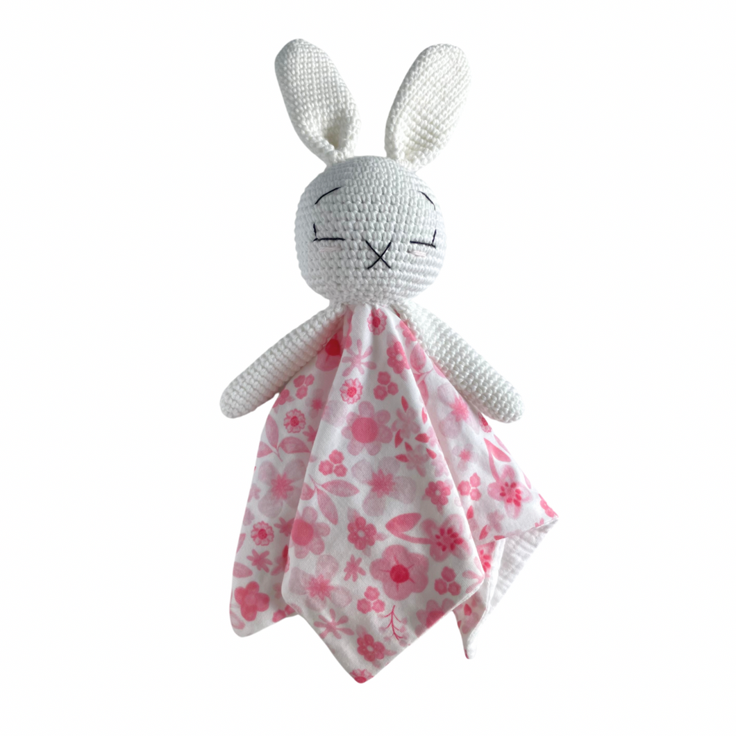 Parker Rabbit Cloth Lovie Snow/Pink