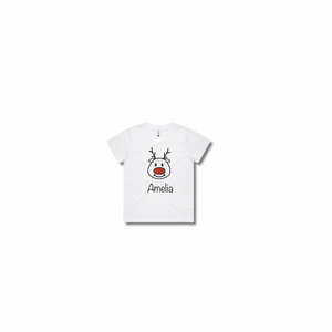 Personalised Kids Christmas T-Shirts Rudolph