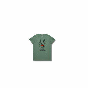 Personalised Kids Christmas T-Shirts Rudolph