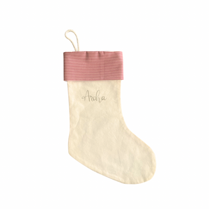 Christmas Stocking Red Striped - Personalised