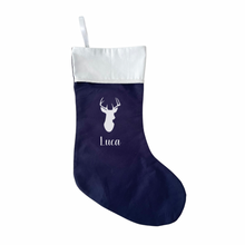 Load image into Gallery viewer, Christmas Stocking Navy - Personalised
