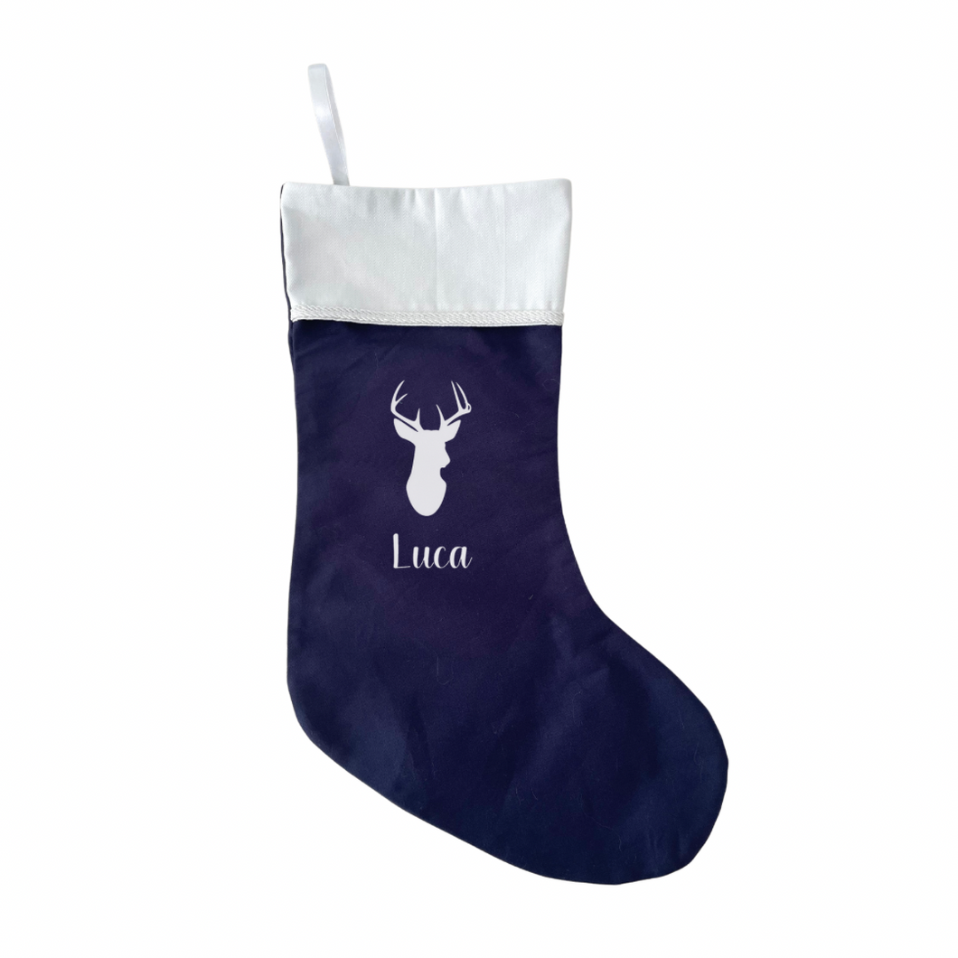 Christmas Stocking Navy - Personalised