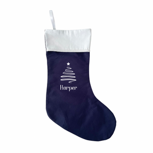 Christmas Stocking Navy - Personalised