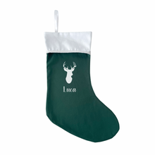 Load image into Gallery viewer, Christmas Stocking Green - Personalised
