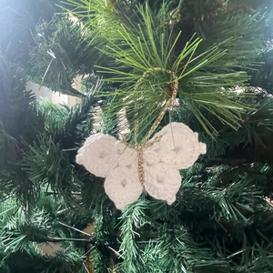 Crochet Butterfly Decoration White