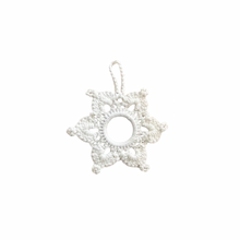 Load image into Gallery viewer, Crochet Star Decoration White
