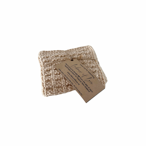 Knitted Dish Cloth Natural