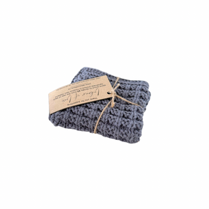 Knitted Dish Cloth Charcoal