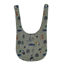 Load image into Gallery viewer, Little Humans Cotton Baby Bib - Woodlands
