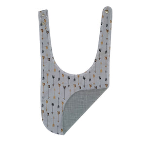 Little Humans Cotton Baby Bib - Golden Arrows