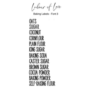 Baking Labels - 12 Pack