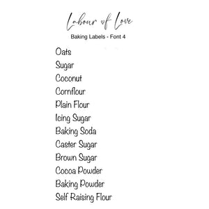 Baking Labels - 12 Pack