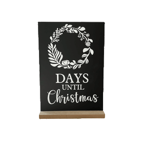 Wreath Christmas Countdown Blackboard