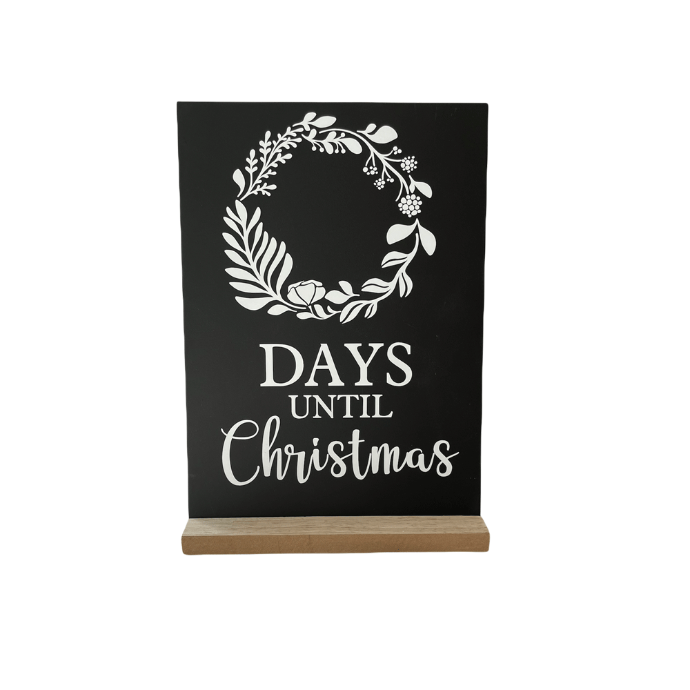 Wreath Christmas Countdown Blackboard