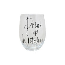 Load image into Gallery viewer, Drink Up Witches Stemless Wine Glass
