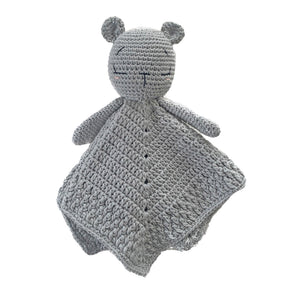 Evie Bear Crochet Lovie Grey