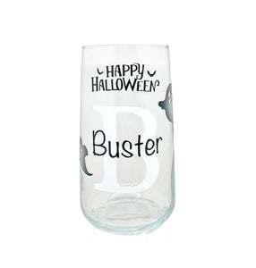 Personalised Halloween Glass with Ghosts