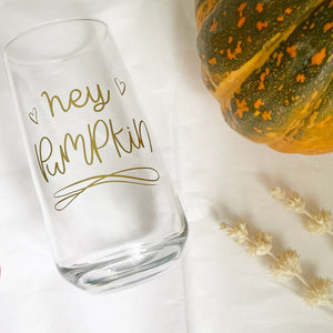 Hey Pumpkin Glass