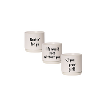 Load image into Gallery viewer, Printed Mini Oslo Pot Parchment - with sayings
