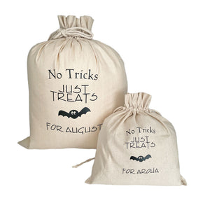 Halloween Treat Bag No Tricks Just Treats - Personalised