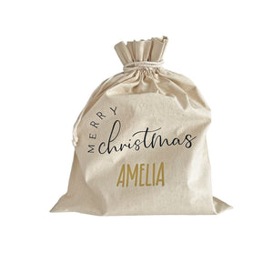 Santa Sack Medium - Merry Christmas - Personalised