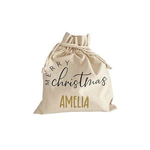 Santa Sack Merry Christmas Small - Personalised