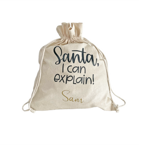 Santa Sack Medium - Santa I can Explain - Personalised