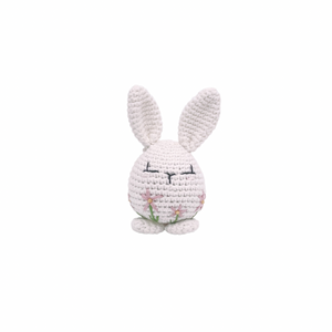 Piper Bunny Crochet Toy with Flower Embroidery